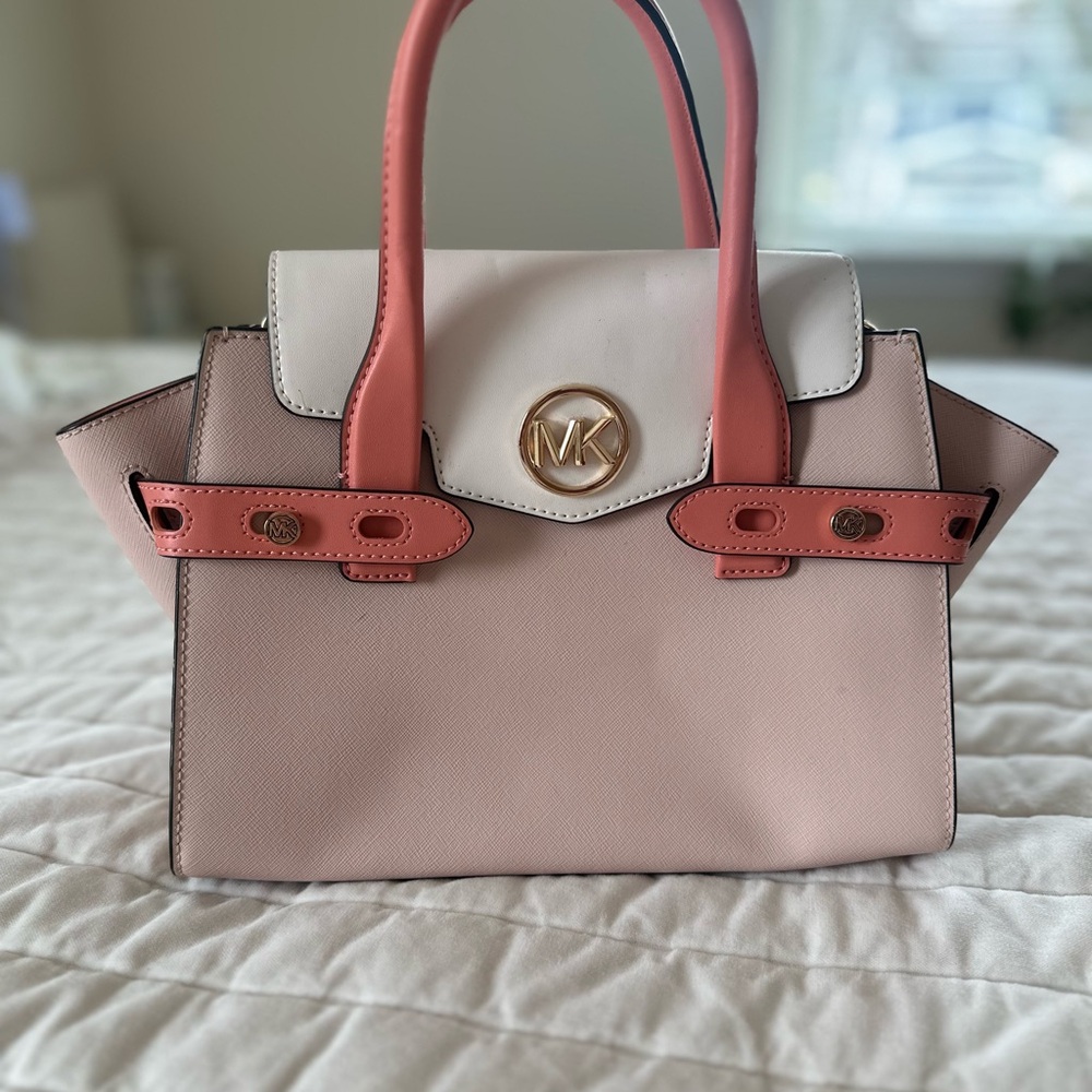 Michael Kors Pink Leather Satchel Crossbody Bag NWOT